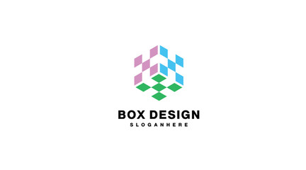 box logo gradient colorful