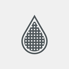 Water drop droplet raindrop icon illustration cut