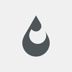 Water drop droplet raindrop icon illustration cut