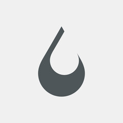 Water drop droplet raindrop icon illustration cut