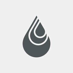 Water drop droplet raindrop icon illustration cut