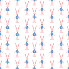 Hare seamless pattern for kids fabric 
