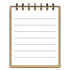 ページを開いたリングノートのイラスト