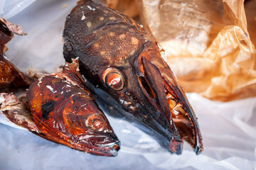 eating smoked pike