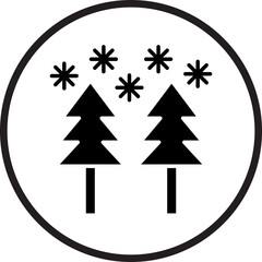 Obraz premium Snow Forest Icon Style