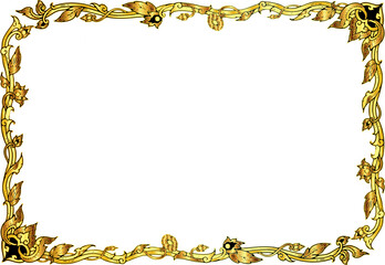 Thai frame border gold