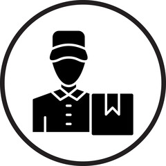 Delivery Man Icon Style