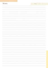 Obraz premium Minimalist Journal Notes Pages Planner