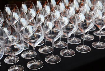 empty wine glasses