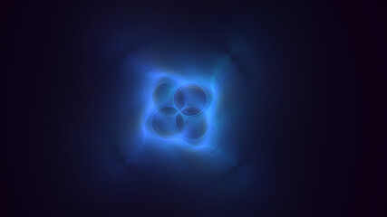 3D rendering abstract multicolor fractal light background
