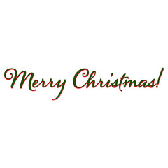 A transparent Merry Christmas card design element.