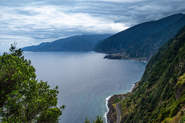 Fototapeta na wymiar Coastline at Porto Moniz, Madeira island, Portugal