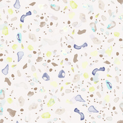 Terrazzo Texture Vector. Flooring Seamless Pattern