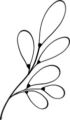 simplicity floral freehand drawing.