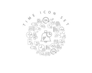 Vector time icon set 