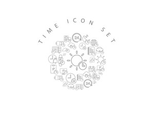 Vector time icon set 