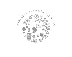 Vector wireless network icon set