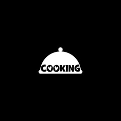 Cooking icon isolated on dark background