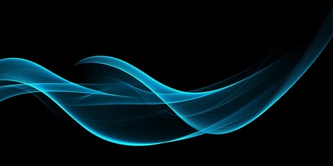 Blue abstract lines swoosh wave Smooth wave border background Wave blue flow