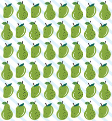 Hand drawn abstract fruit pattern. Hand drawn fruit background. Organic doodle pattern background.  