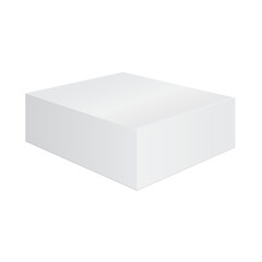 White blank square box isolated on a white background