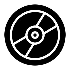 Obraz premium disc glyph icon