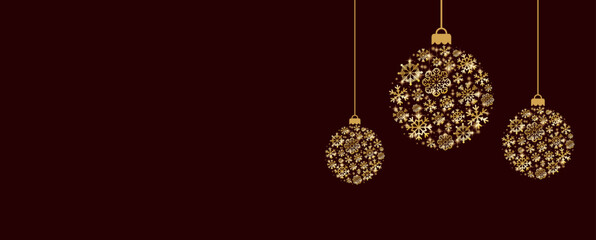 Vector Christmas greeting card design. Abstract swirl Christmas ball on a red background.