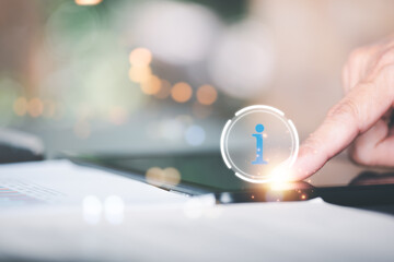 information concept,business information system management ,Document analysis and search,business finance analysis,data exchange and storage with internet cloud technology,Human finger pointing tablet © chaylek