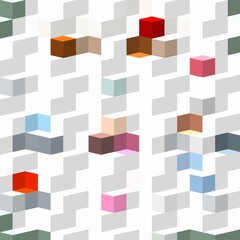 Colorful abstract mosaic with a rough texture background. Colored square pattern background. Picture for creative wallpaper or design art work. Backdrop have copy space for text.