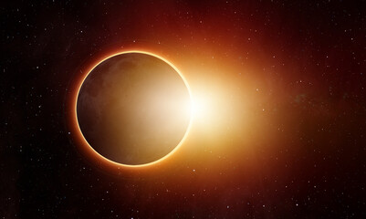 Annular Solar Eclipse "Elements of this image furnished by NASA "