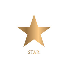Star Icon Drawing Vector gold on white background