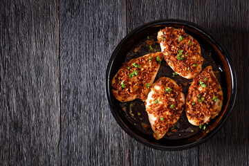 chicken breasts with crunchy fried onion coating