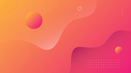 Modern Abstract Background Wave Lines Fluid Liquid Motion and Pink Orange Gradient Color