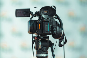 TV Camera Recording a Publicity Event