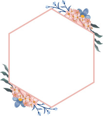 Obraz premium Blue Floral Bouquet With Watercolor