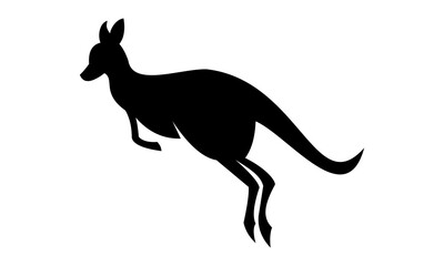 silhouette kangaroo vector logo