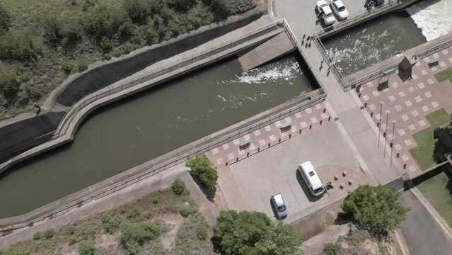Ash River outfall is where water from hydro dam pipeline surfaces