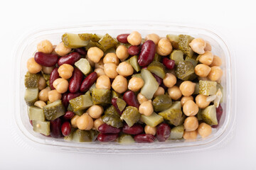 ピクルスと豆の彩マリネ