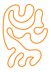 Obraz premium Abstracts Shape Orange Lines Transparent 