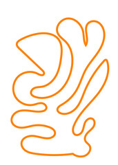 Abstracts Shape Orange Lines Transparent 