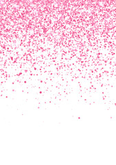 Sparkling scattered hot pink glitter