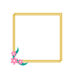 frame with flowers