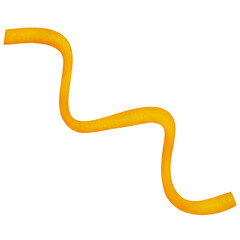 Golden yellow ribbon watercolor illustration