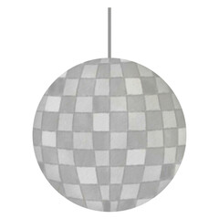 Grey Disco Ball Illustration