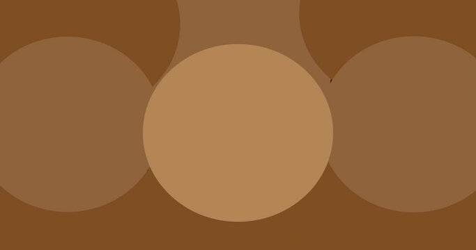 Abstract background transition animation of brown gradation circle pattern
