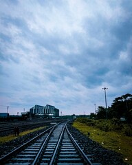 Fototapeta premium railway in the countryside