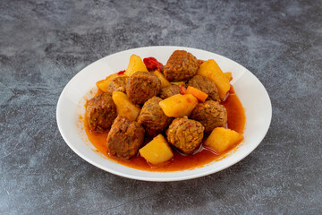 Organic Homemade Vegan Veggie Meatballs with Tomato Sauce