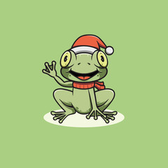Cute Christmas Frog