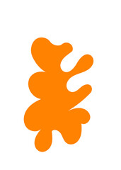 Orange Blob Abstracts Shapes Transparent 