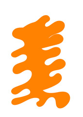 Orange Blob Abstracts Shapes Transparent 